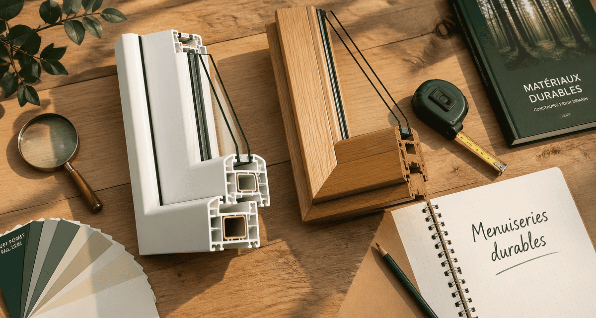 pvc ou bois pour les fenetres échantillons côte à côte