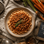 sauce lentilles sur pâtes avec ingrédients