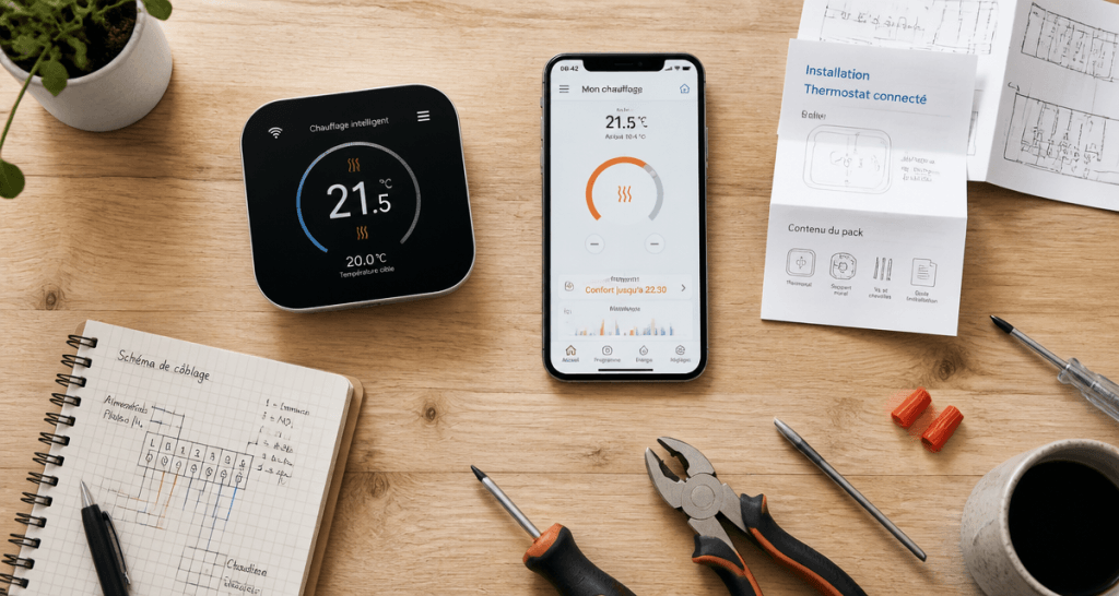 avis thermostat connecté installation sur table