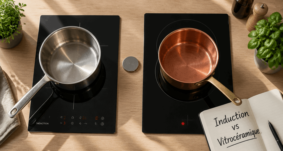 difference entre induction et vitrocéramique plaque de cuisson
