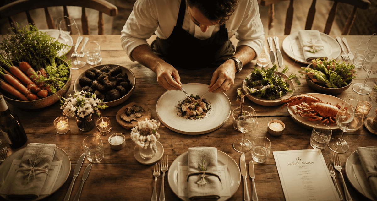 table dressée chef la belle assiette