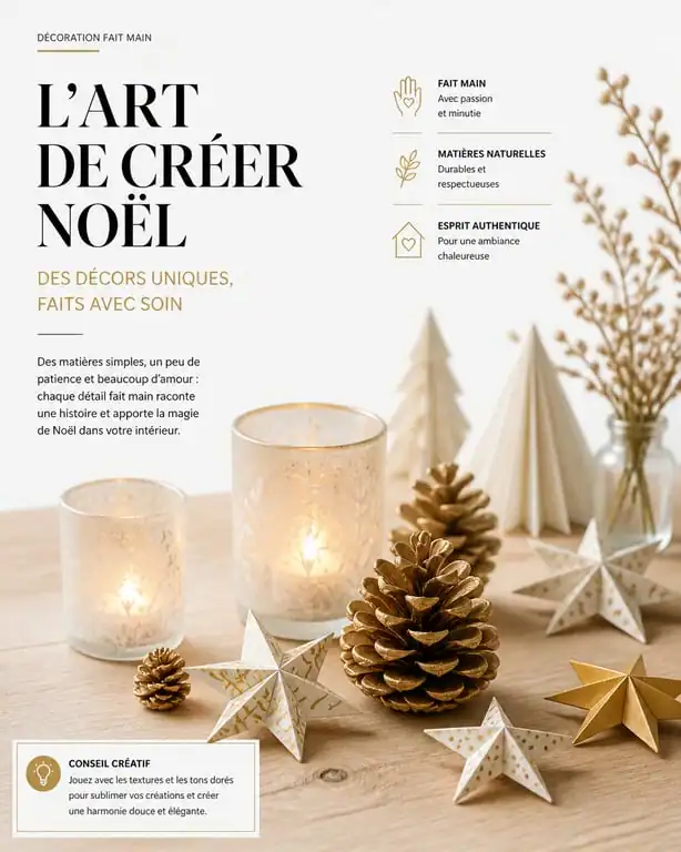 Activités manuelles de Noël : décorations DIY faites main
