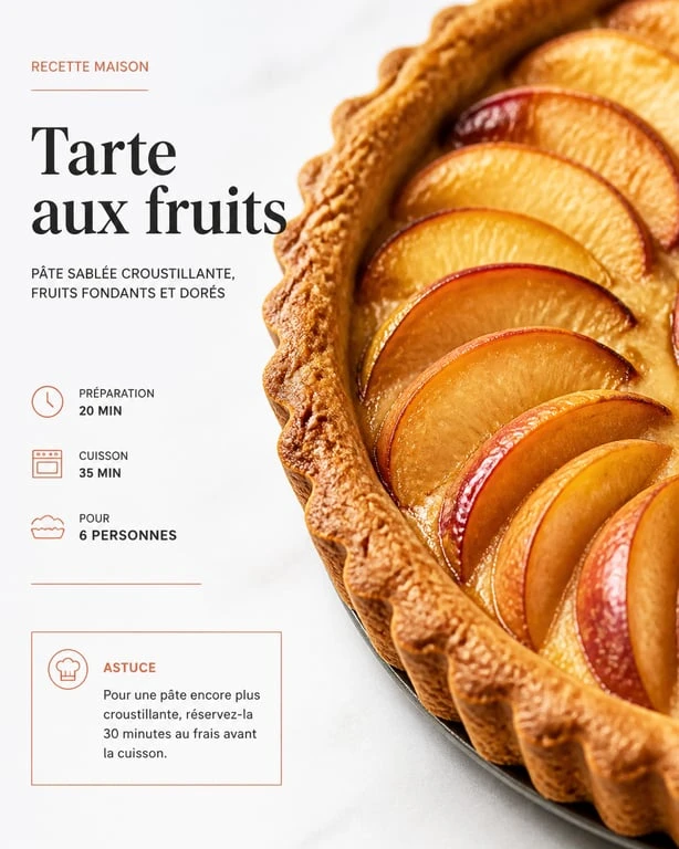 Fond de tarte croustillant et imperméabilisé pour une tarte aux fruits réussie