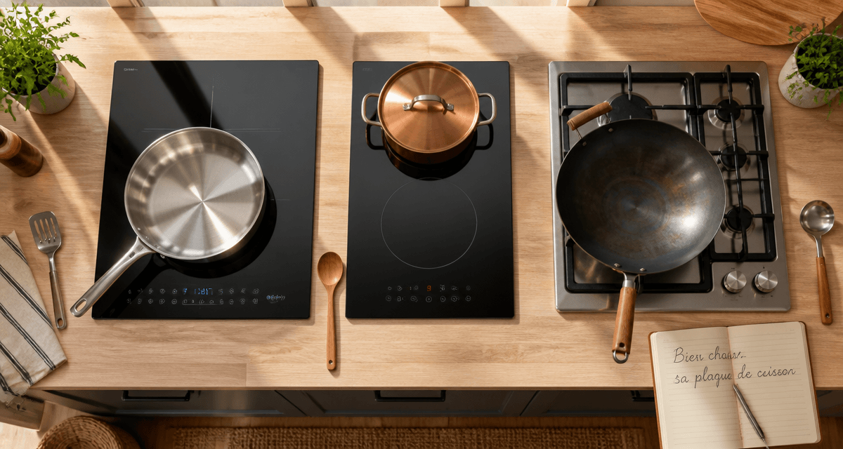 meilleur plaque de cuisson induction gaz vitrocéramique sur plan de travail