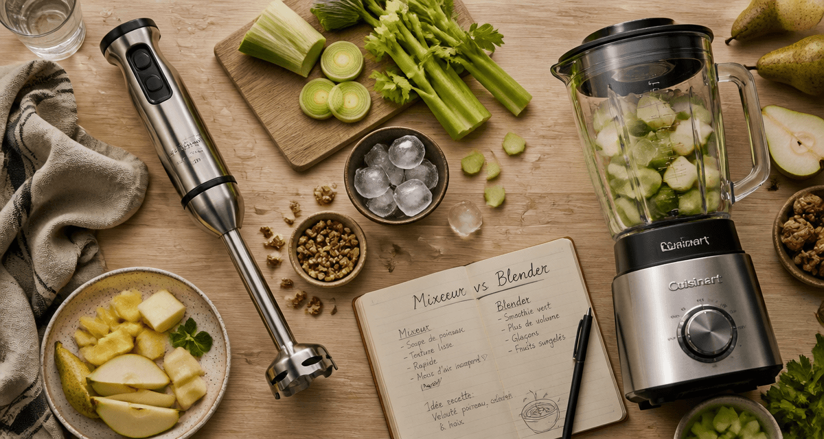 mixeur blender différence sur un plan de travail