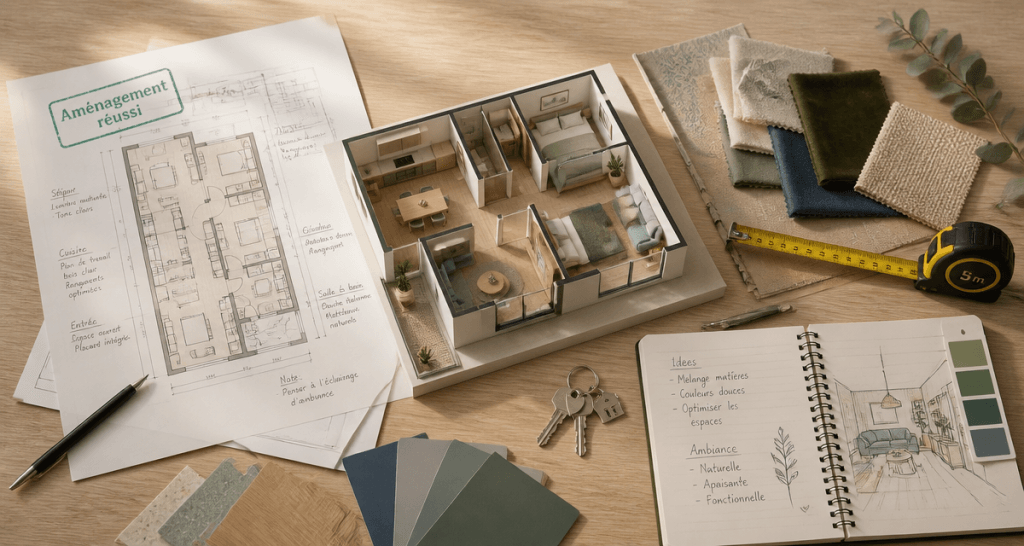 mon amenagement maison vue maquette plan travail