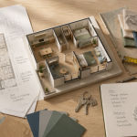 mon amenagement maison vue maquette plan travail