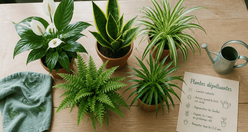 plantes d'interieur depolluante en pots