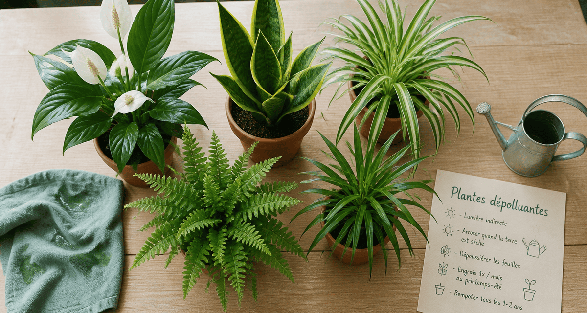 plantes d'interieur depolluante en pots
