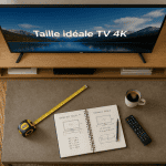quelle taille de tv choisir pour un salon image flat-lay