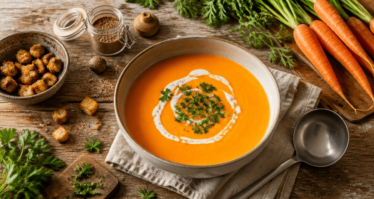 soupe carottes thermomix bol crème persil