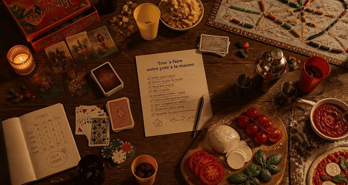 truc à faire entre pote à la maison table soirée