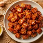 Accompagnement patate douce : patates douces rôties au four, cubes caramélisés