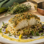 Accompagnement pour cabillaud, poisson blanc en croûte d’herbes, sauce citronnée