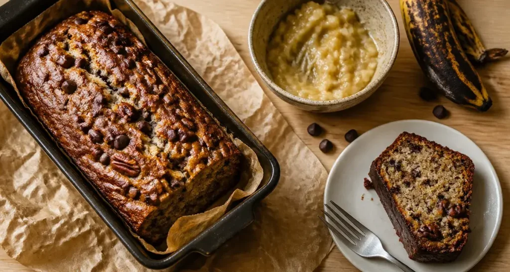Banana bread ultra moelleux aux bananes très mûres, tranches fondantes