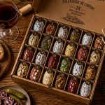 calendrier de l'avent saucisson artisanal sur table rustique