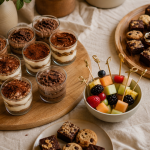 Dessert apéro dinatoire : buffet sucré avec verrines et mini-bouchées