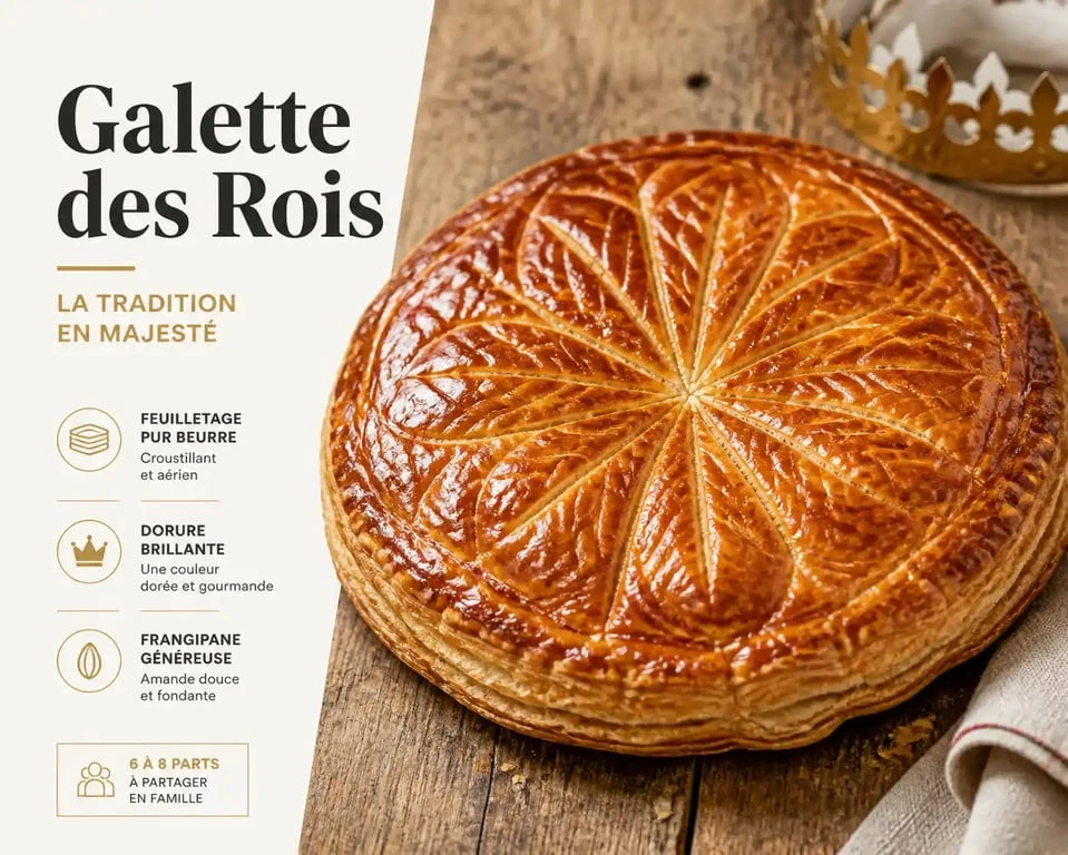 Recette pour la galette des rois maison dorée et croustillante