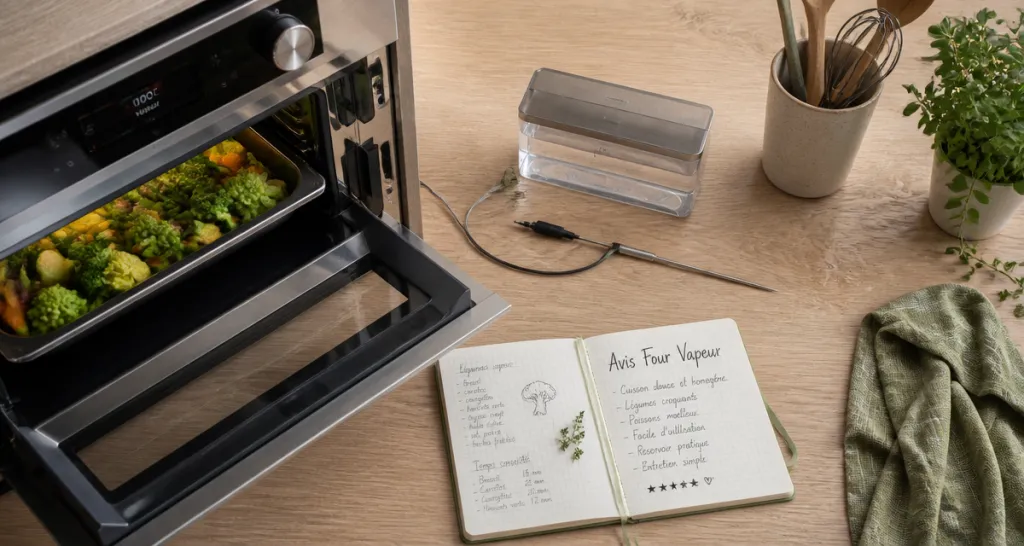 Four vapeur avis avec plat de légumes et accessoires