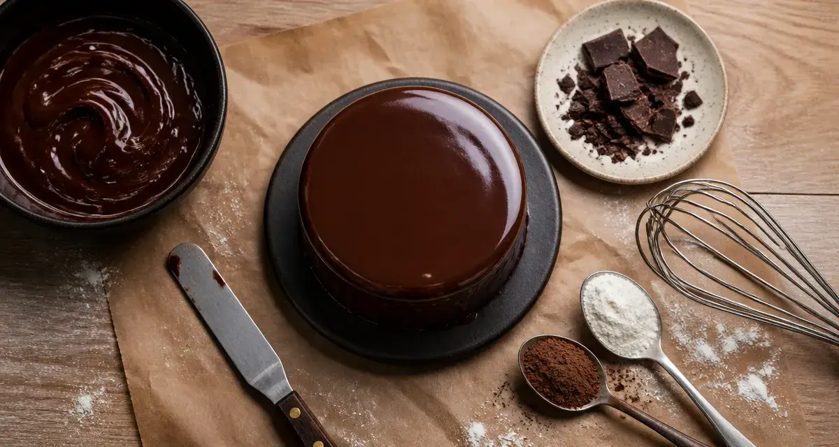 Glacage sans sucre glace : mini gâteau chocolat nappé