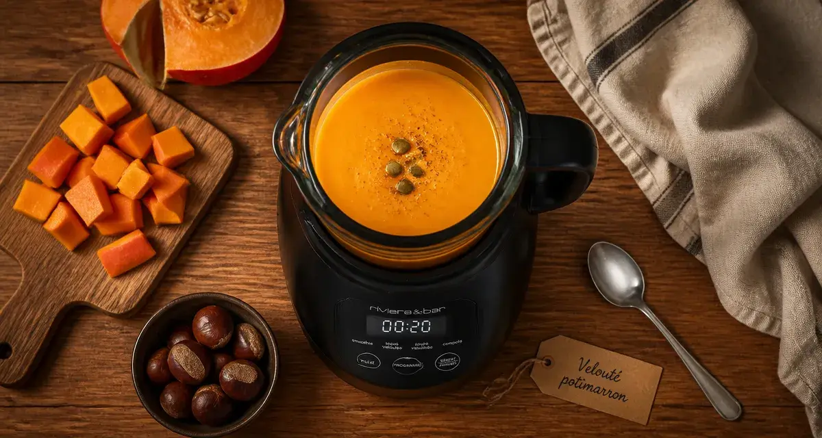 Meilleurs blender chauffant, velouté potimarron au mixeur chauffant