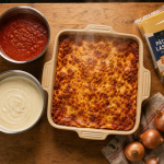 Recette 10 personnes : lasagne conviviale, plat à gratin au four