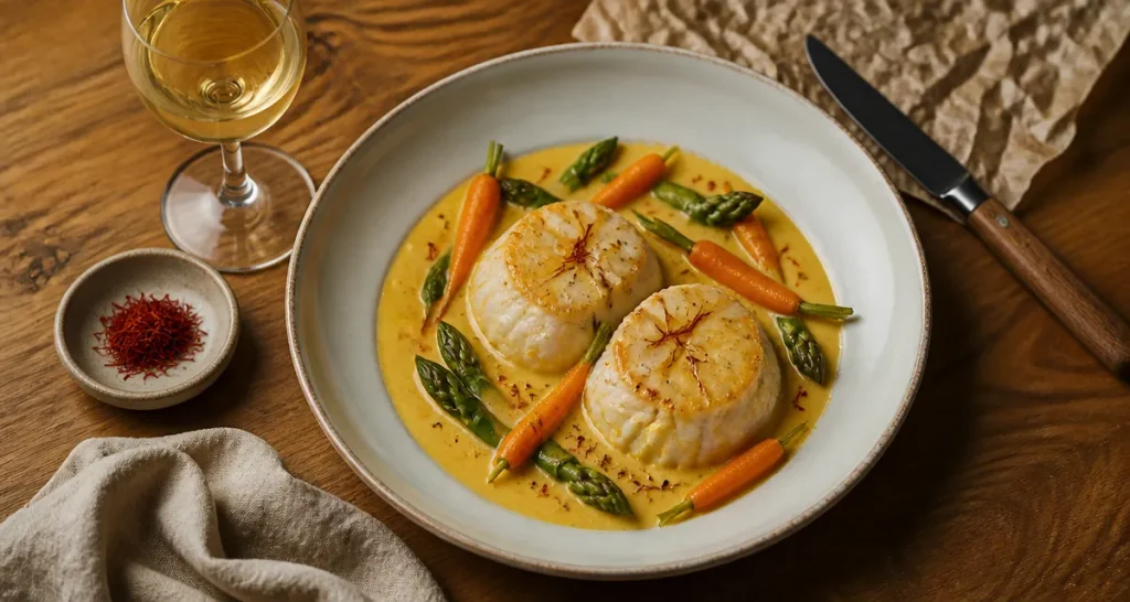 Recette de lotte raffinée au safran, chair nacrée fondante