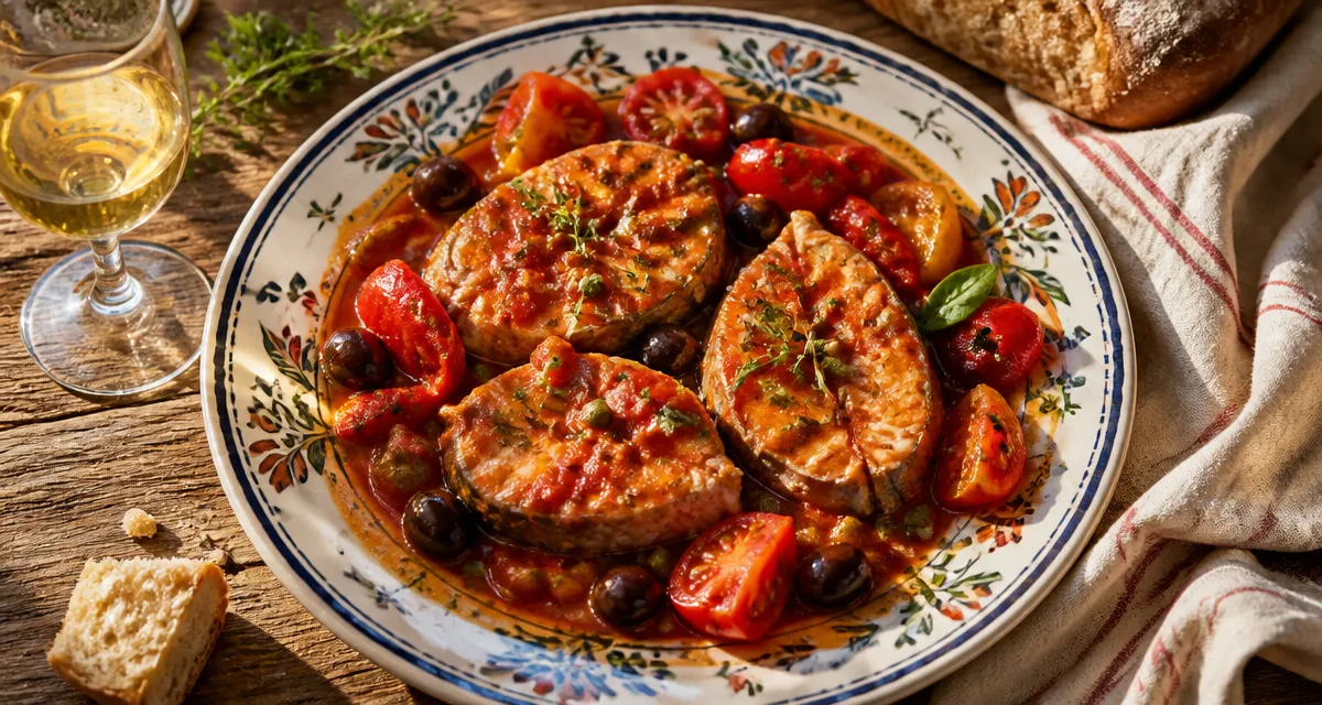 recette thonine provençale assiette et garniture