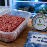 Viande décongelée : combien de temps au frigo, barquette et thermomètre