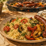 Accompagner merguez : semoule citronnée et légumes grillés