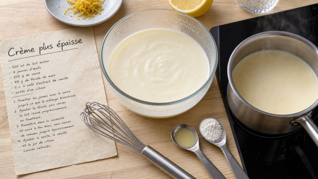Comment epaissir une creme : citron, fécule ou feu doux pour une crème plus épaisse