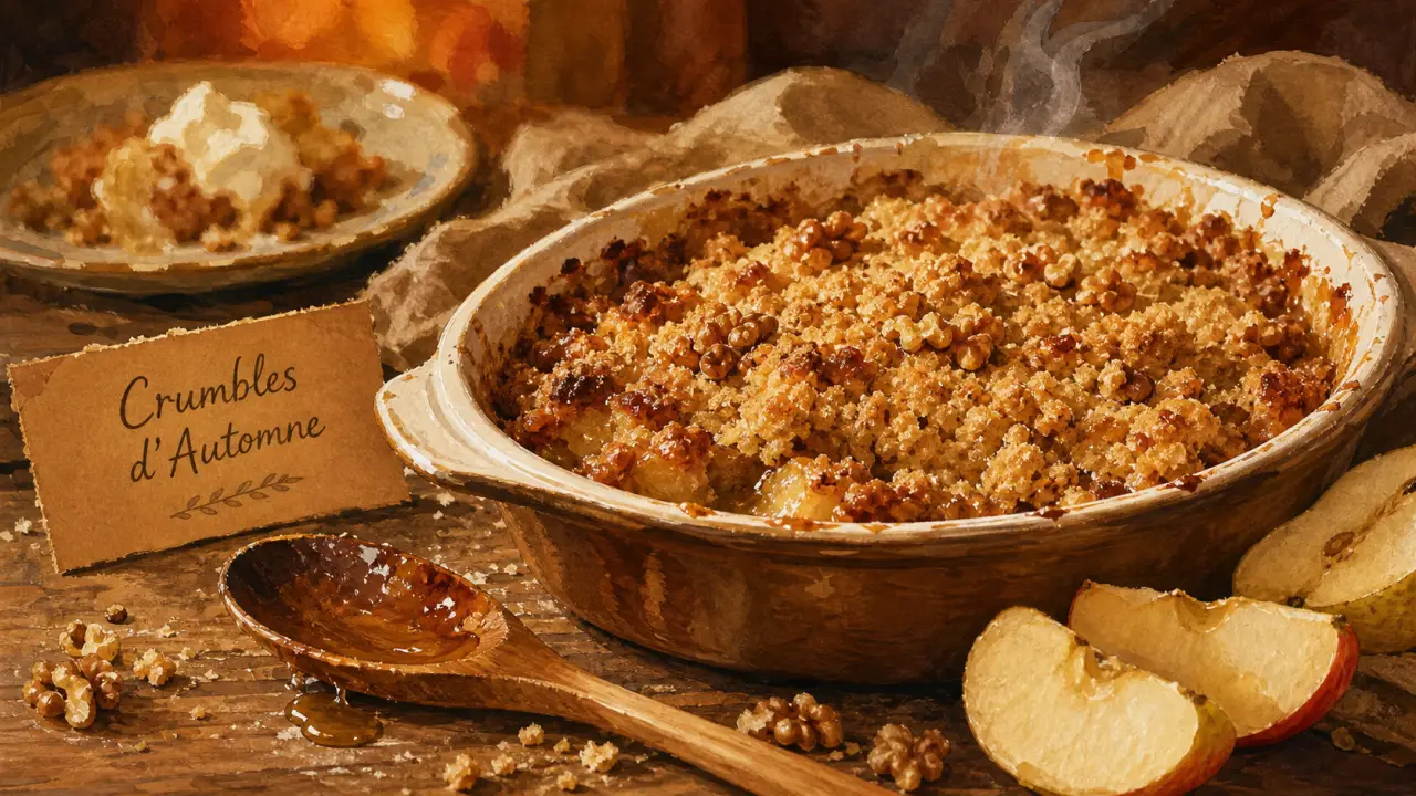 Dessert d automne crumble pomme noix cannelle