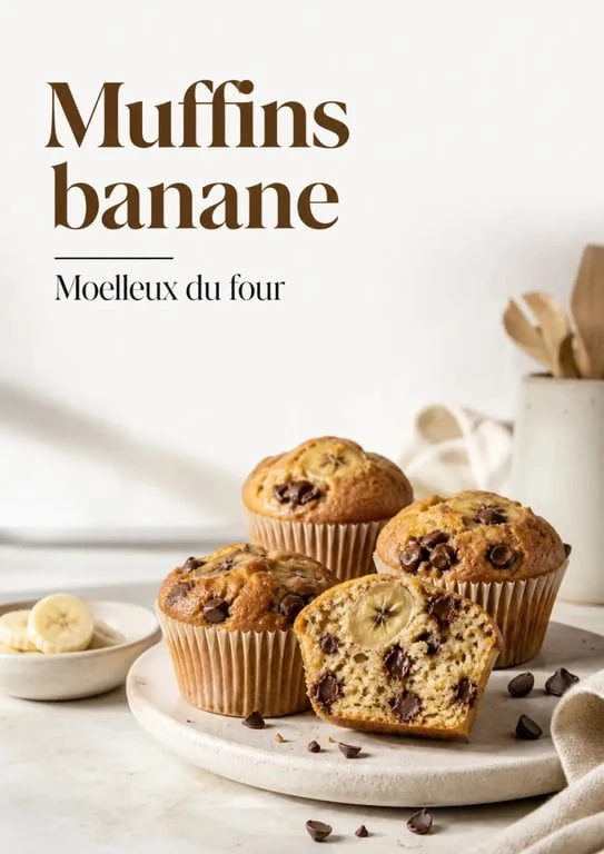 Recette muffin banane moelleux avec mie tendre et muffins dorés faits maison
