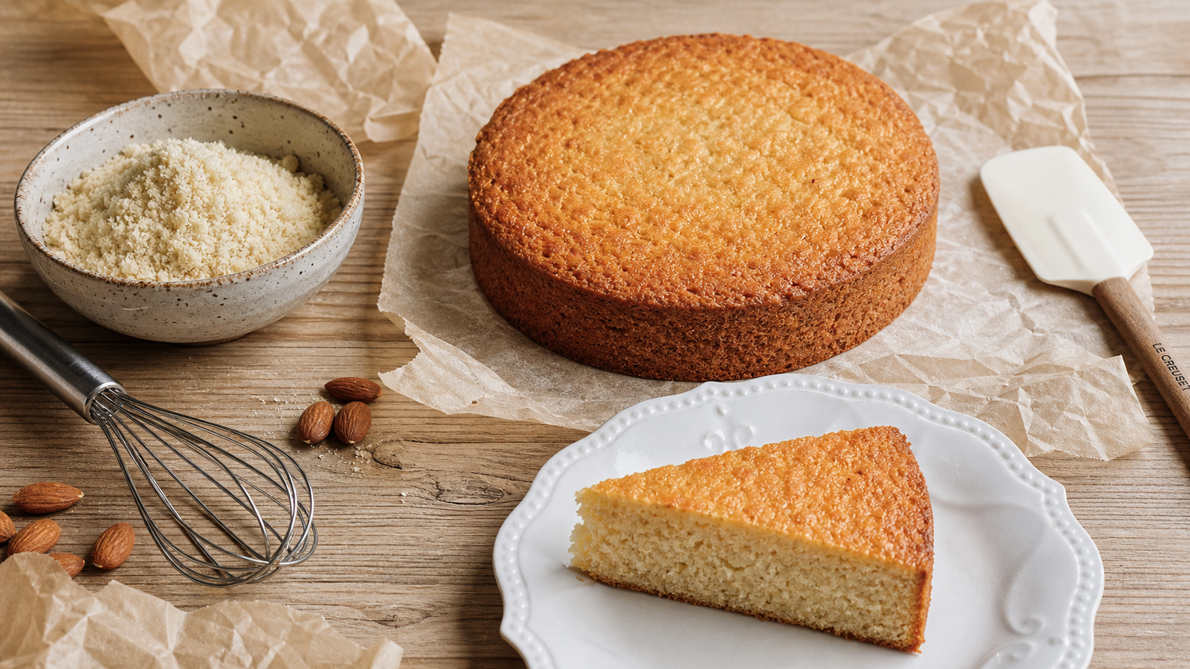 Gâteau poudre d'amande fondant sans farine, prêt en 30 minutes