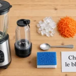 Meilleur blender, bol et ingrédients