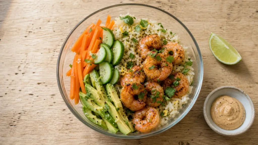 Que manger avec des crevettes : riz parfumé aux herbes fraîches