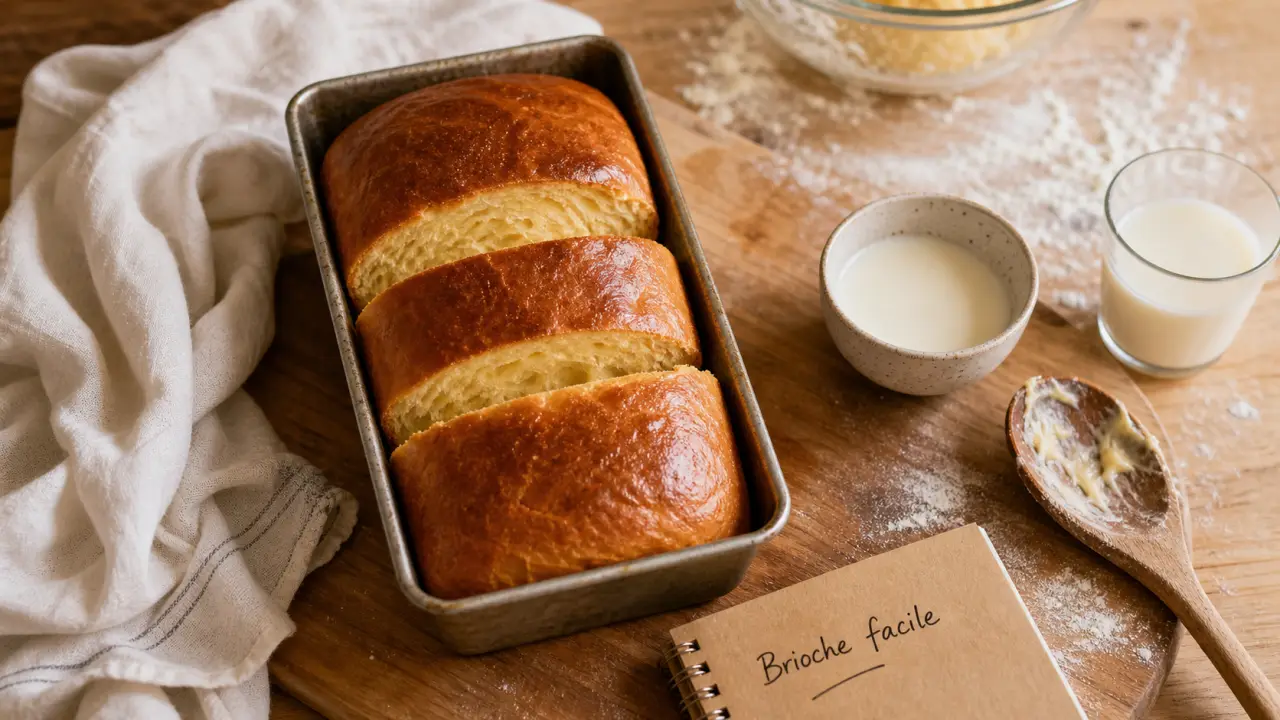 Recette brioche facile sans machine : brioche dorée, mie moelleuse