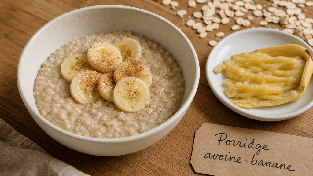 Recette flocon d avoine banane regime : porridge avoine banane