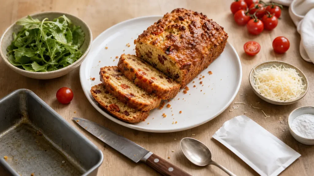 Recette sale : cake salé moelleux et salade complète