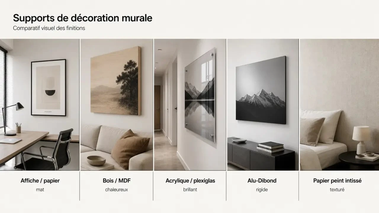 Décoration murale : comparatif visuel des matériaux et styles pour habiller un mur