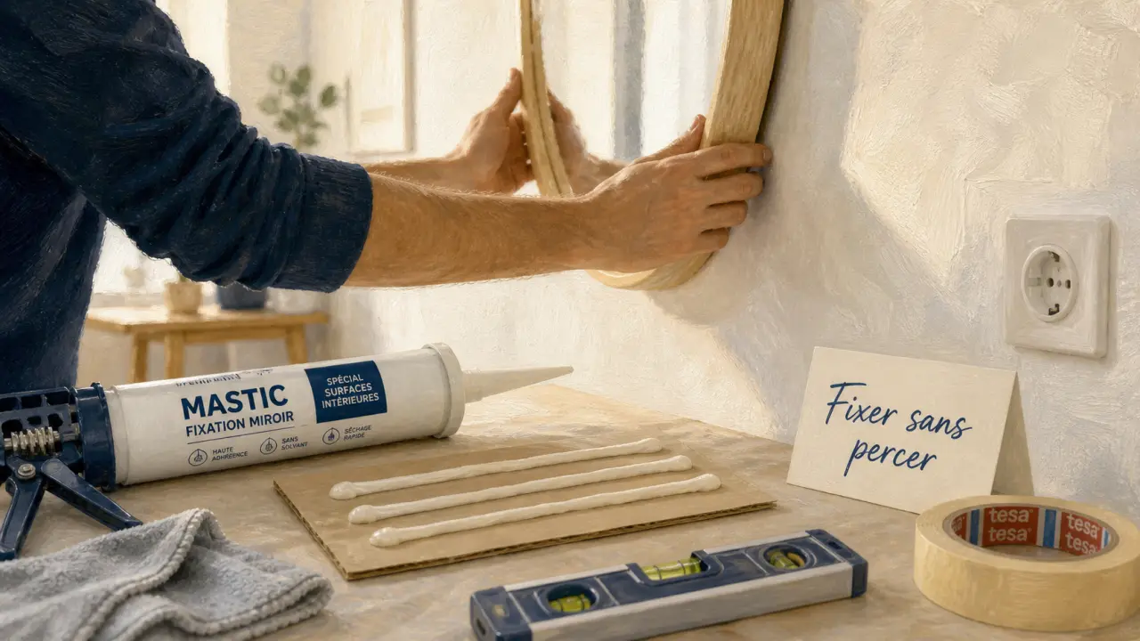 Fixer sans percer : pose d’un support lourd sur mur intérieur
