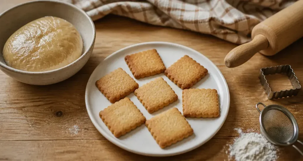 Petits beurres recettes maison dorés, biscuits croquants