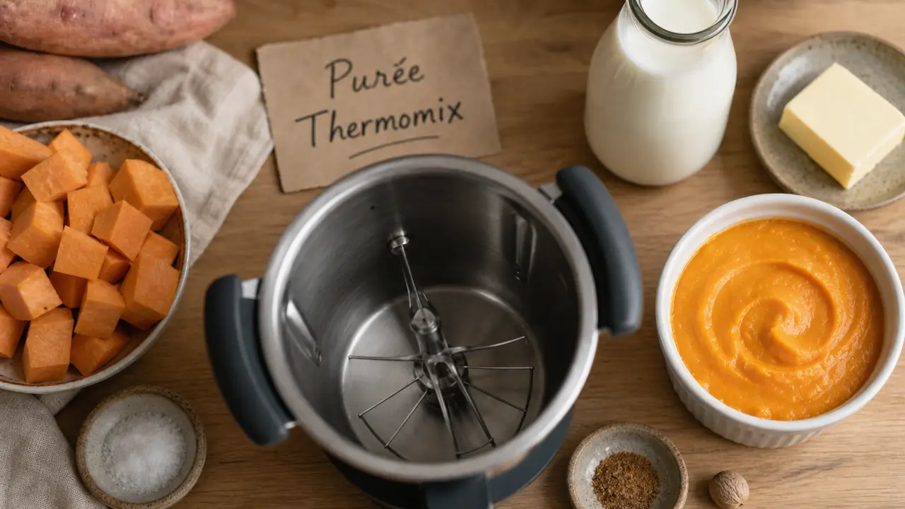Purée de patate douce thermomix, texture crémeuse