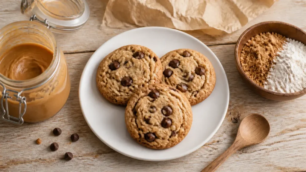 Cookies moelleux recette avec beurre de cacahuète, texture crémeuse