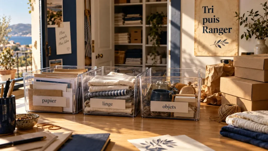 Emission rangement maison : trier et ranger avec boîtes et bacs