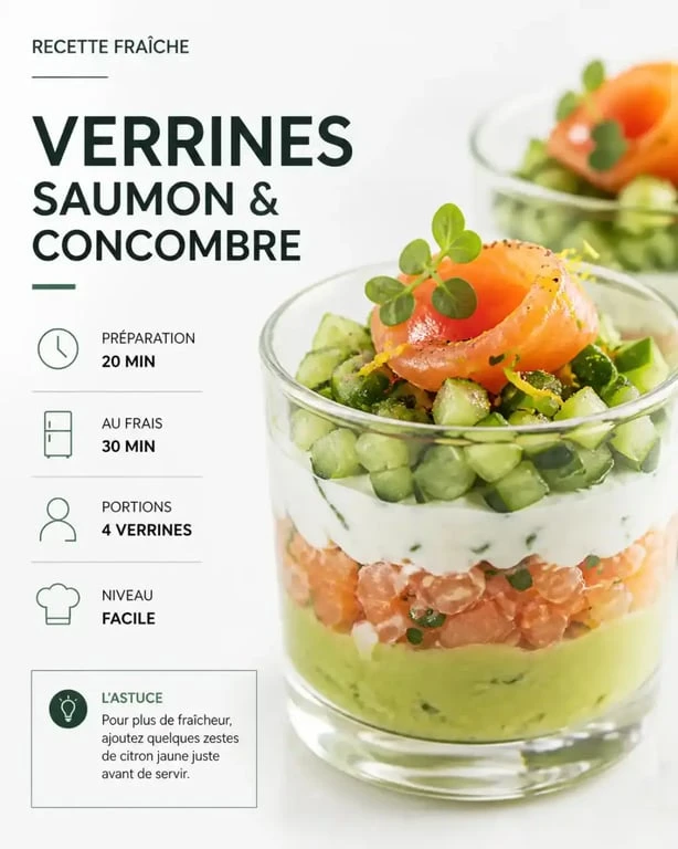 Verrines fraîches pour apéro dînatoire