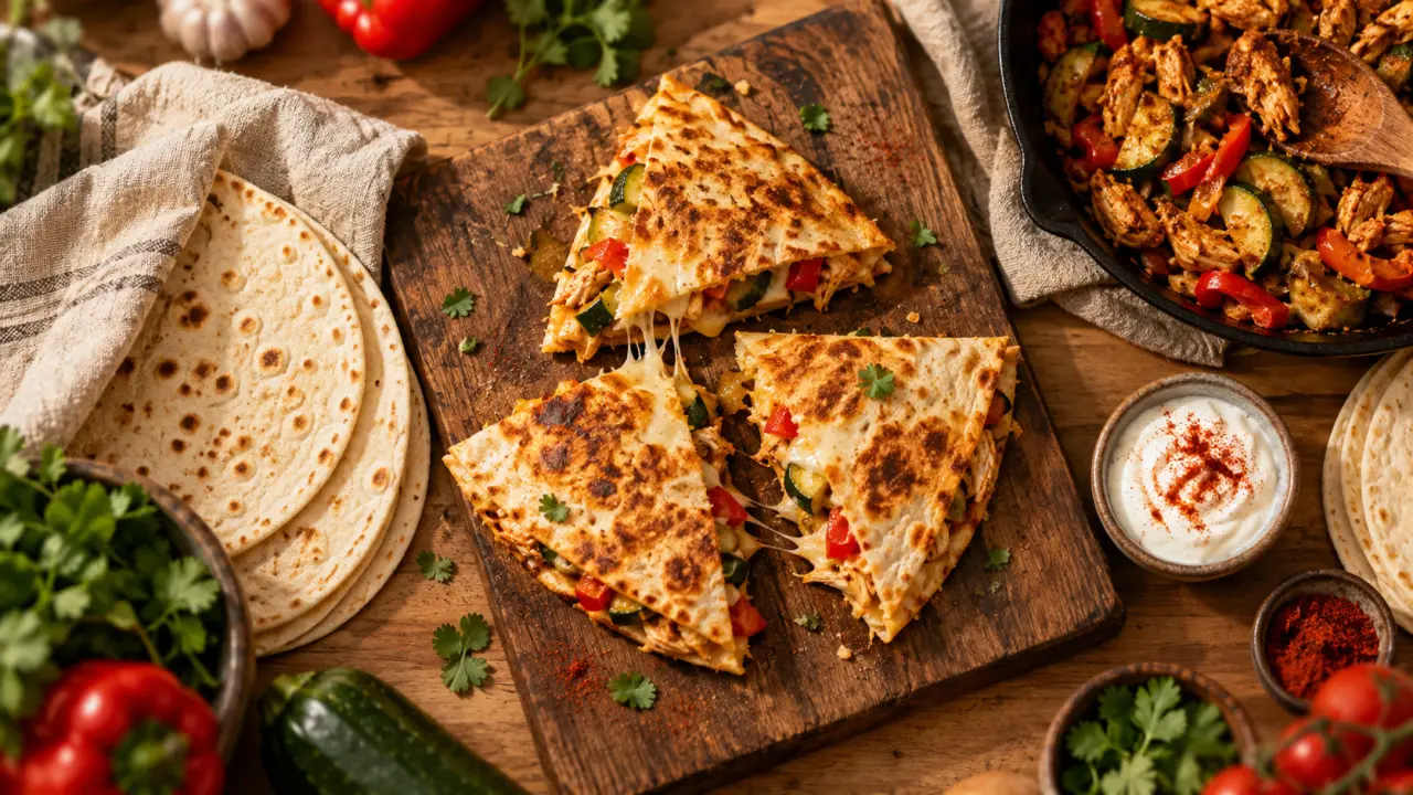Repas du soir familial rapide : quesadillas au fromage prêtes en 30 minutes