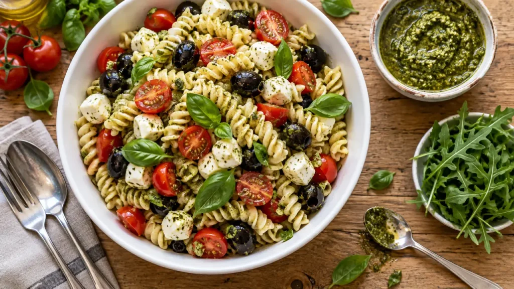 Salade de pates fraîche non collante aux fusilli al dente